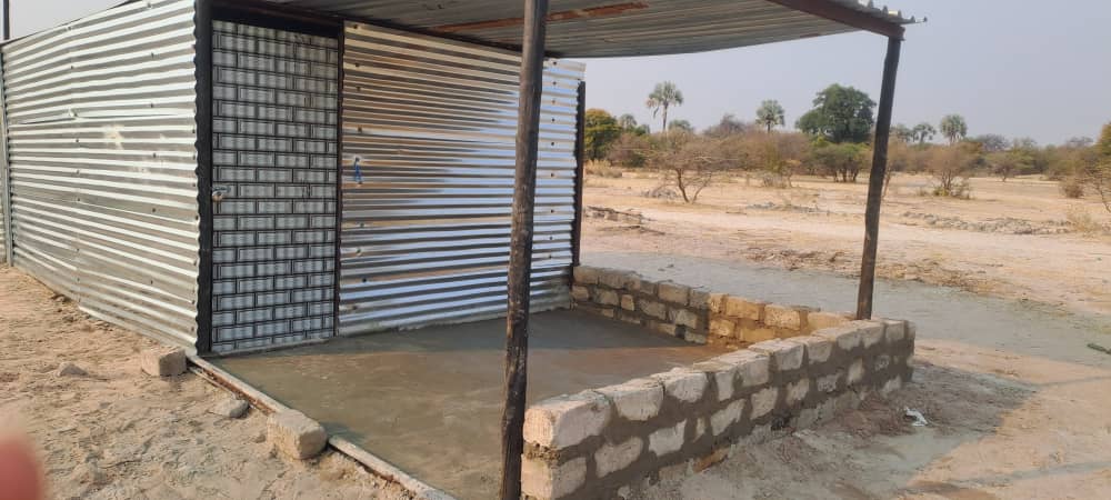 Village clinic site after construction